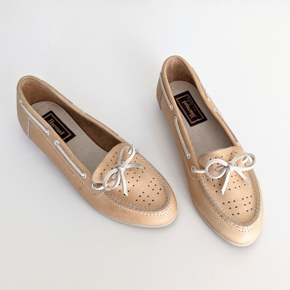 🇨🇦 Vintage Harvard By Santana Leather Loafers Boat Shoes - Picture 3 of 10